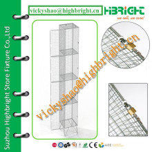 grid wire mesh locker with divider panel